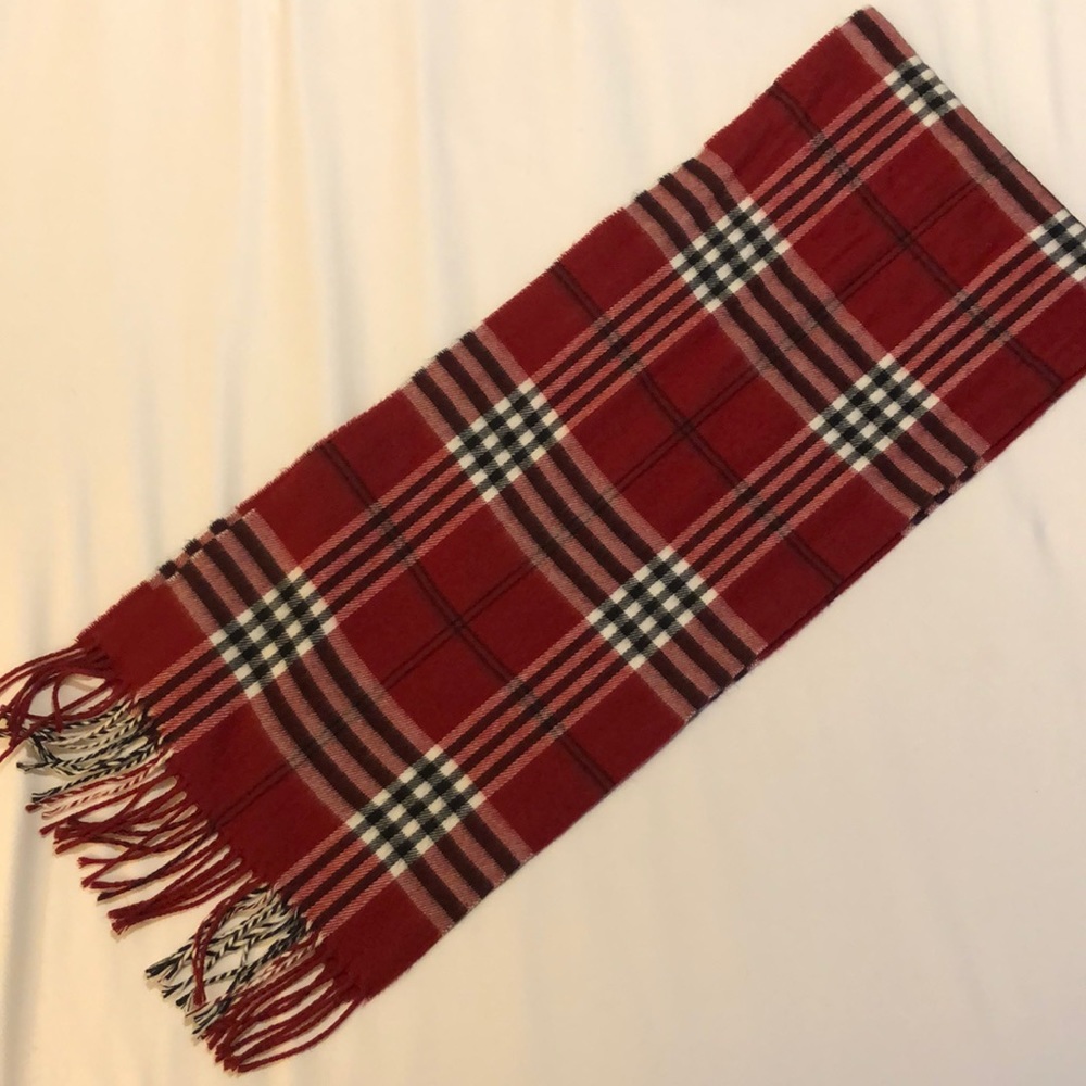 Black and Red 100% Cashmere Scarf